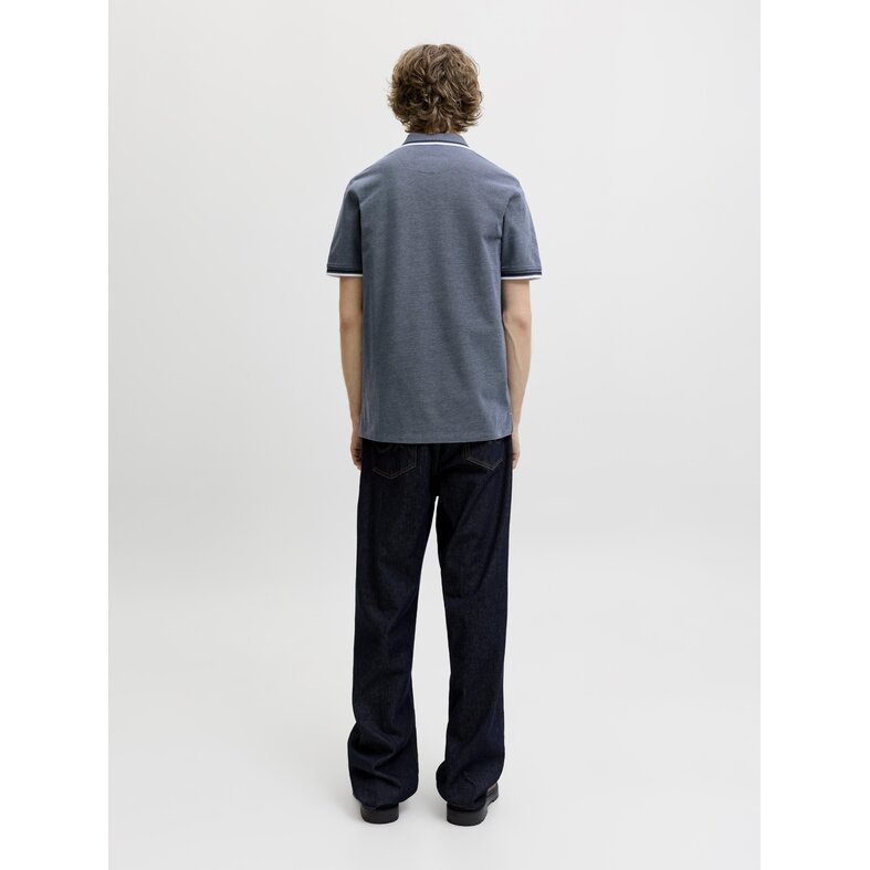 Jack & Jones Jack & Jones Heren Polo JJEPAULOS Grijsblauw