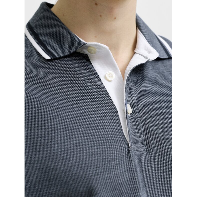 Jack & Jones Jack & Jones Heren Polo JJEPAULOS Grijsblauw