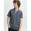 Jack & Jones Jack & Jones Heren Polo JJEPAULOS Grijsblauw