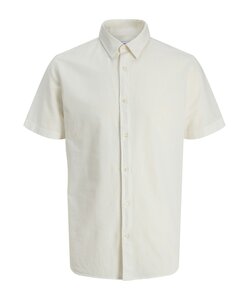 Jack & Jones Heren Linnen Blouse JJEBREEZE Effen Wit