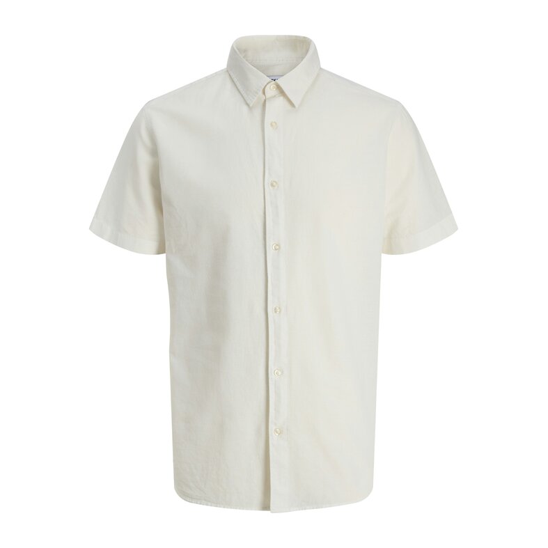 Jack & Jones Jack & Jones Men's Linen Blouse JJEBREEZE Plain White