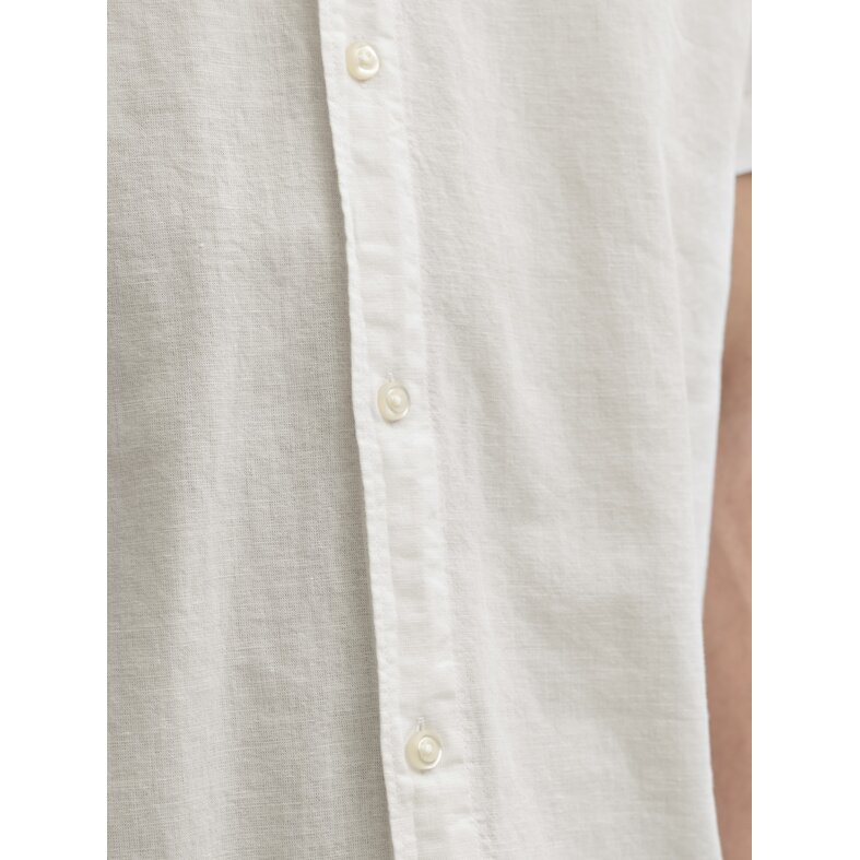 Jack & Jones Jack & Jones Men's Linen Blouse JJEBREEZE Plain White