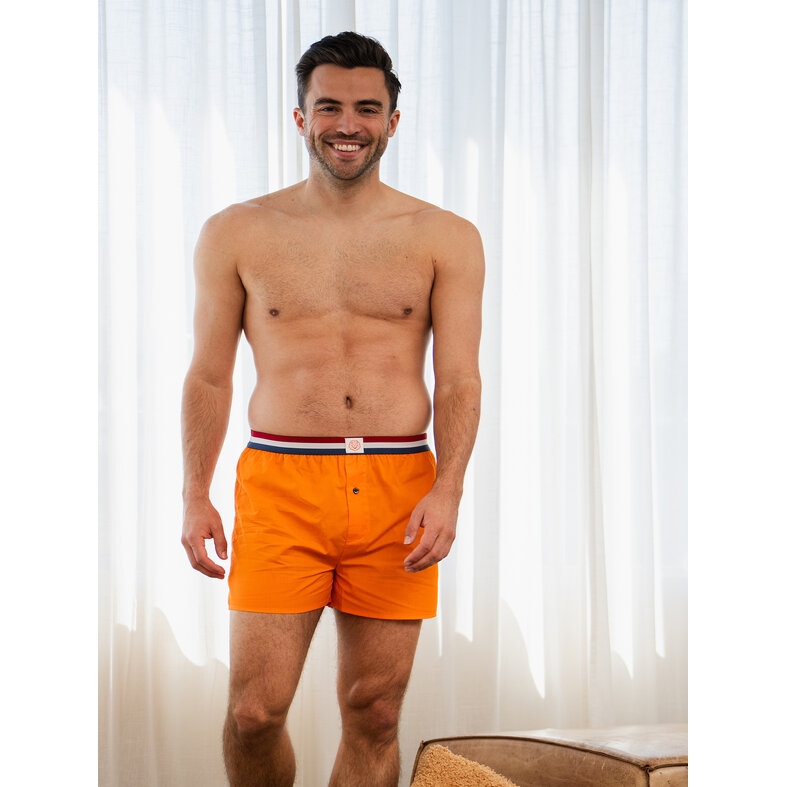 Happy Shorts Happy Shorts Men's Wide Boxer Shorts Holland Orange