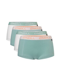 O'Neill Boxershort Dames 4-Pack Effen Lichtgroen/Marshmallow