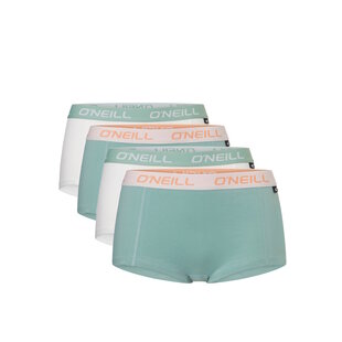 O'Neill Boxer Shorts Ladies 4-Pack Plain Light Green/Marshmallow
