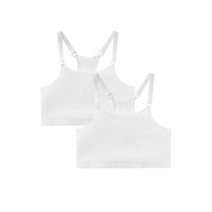 O'Neill Dames Short Top Bralette 2-Pack Effen Wit