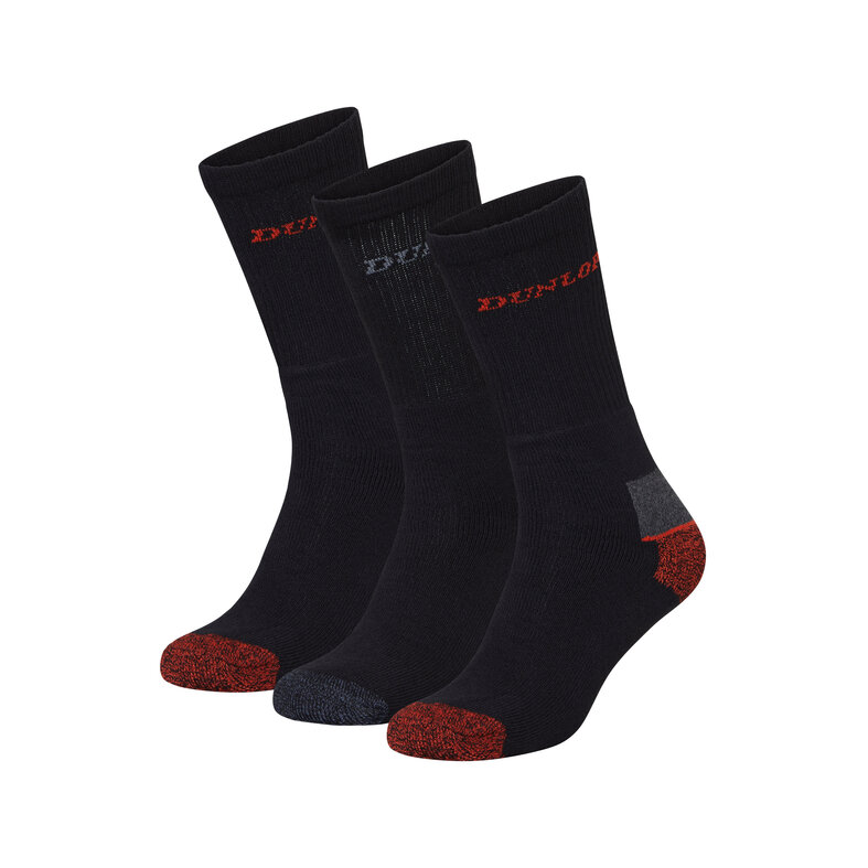Dunlop Dunlop Men's Work Socks 15-Pair Black