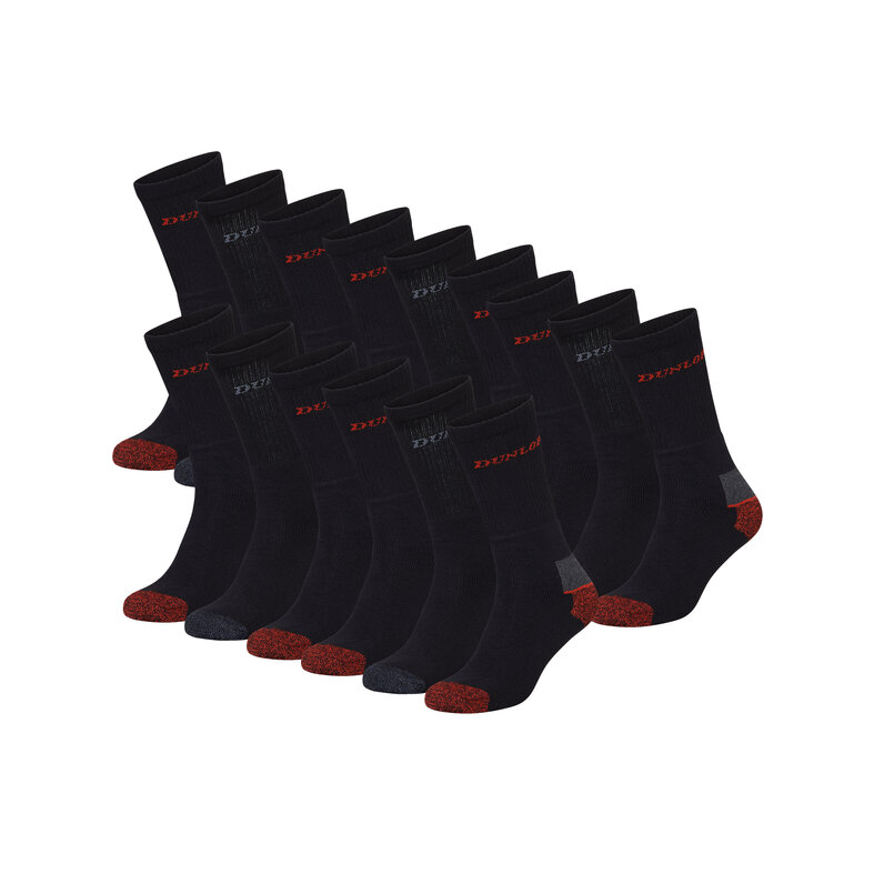 Dunlop Dunlop Men's Work Socks 15-Pair Black