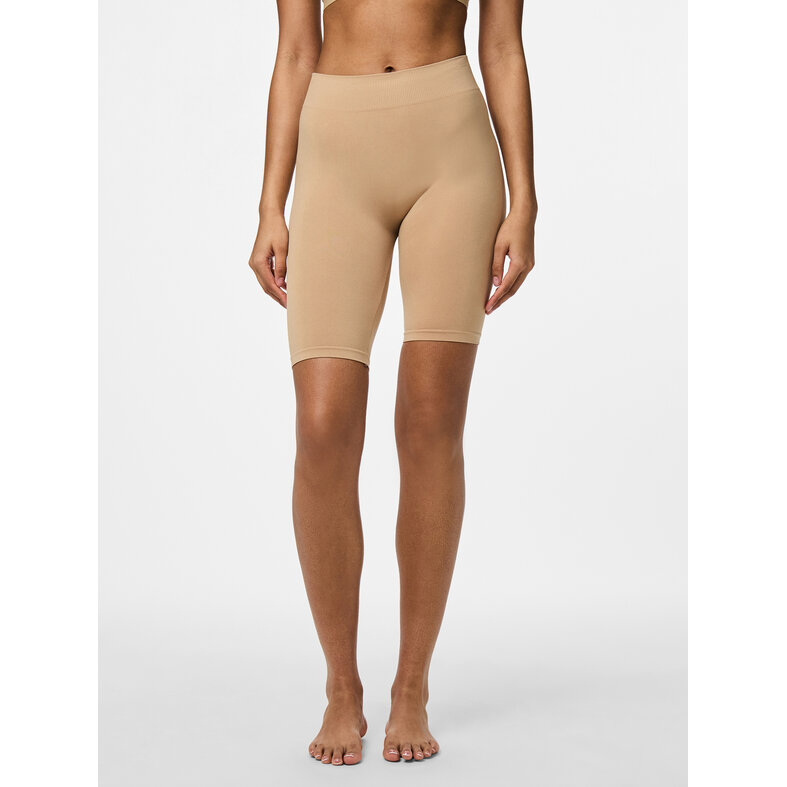 PIECES Pieces Ladies Shorts PCLONDON Underpants Long Pipe 2-Pack Beige