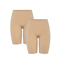 PIECES Pieces Ladies Shorts PCLONDON Underpants Long Pipe 2-Pack Beige