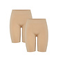 PIECES Pieces Ladies Shorts PCLONDON Underpants Long Pipe 2-Pack Beige
