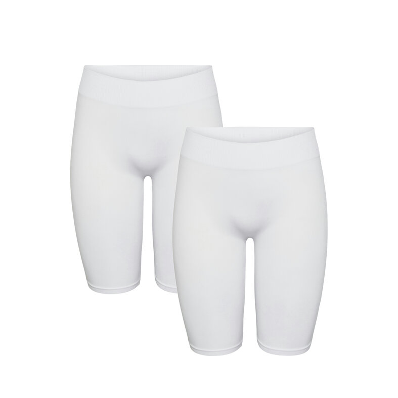 PIECES Pieces Dames Shorts PCLONDON Onderbroek Lange Pijp 2-Pack Wit