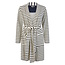 By Louise By Louise Ladies Bathrobe With Drawstring Closure White/Dark Blue Striped