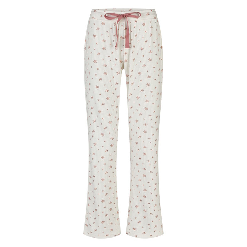 By Louise By Louise Dames Pyjama Set Lang Driekwart Mouw  Oudroze/Wit Gebloemd