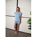By Louise By Louise Dames Korte Pyjama Set Shortama Blauw