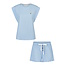 By Louise By Louise Dames Korte Pyjama Set Shortama Blauw