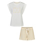 By Louise By Louise Ladies Short Pajama Set Shortama White/Yellow
