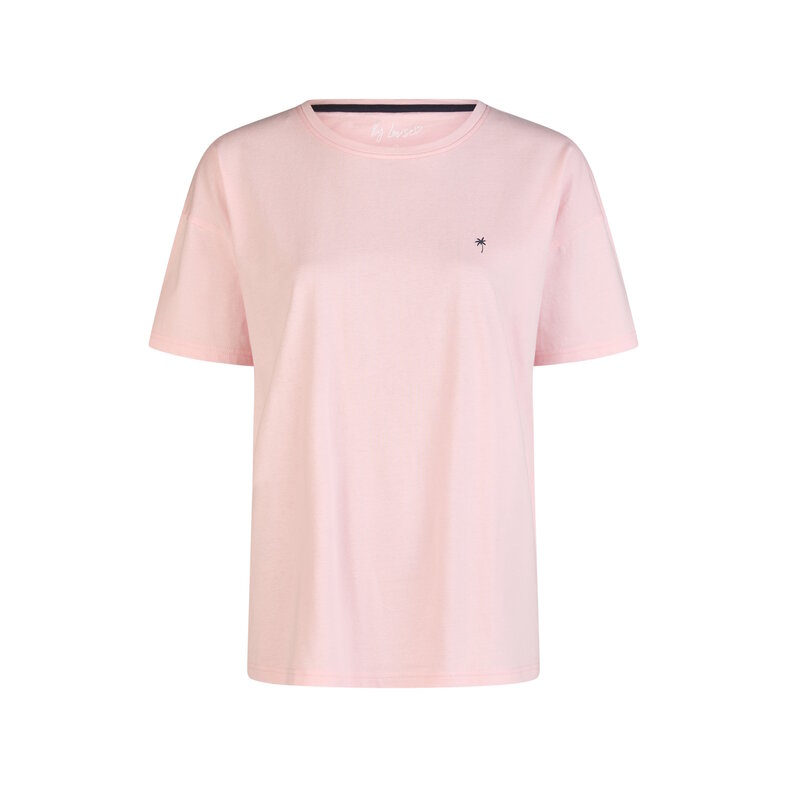 By Louise By Louise Dames Korte Pyjama Set Shortama Roze/Donkerblauw