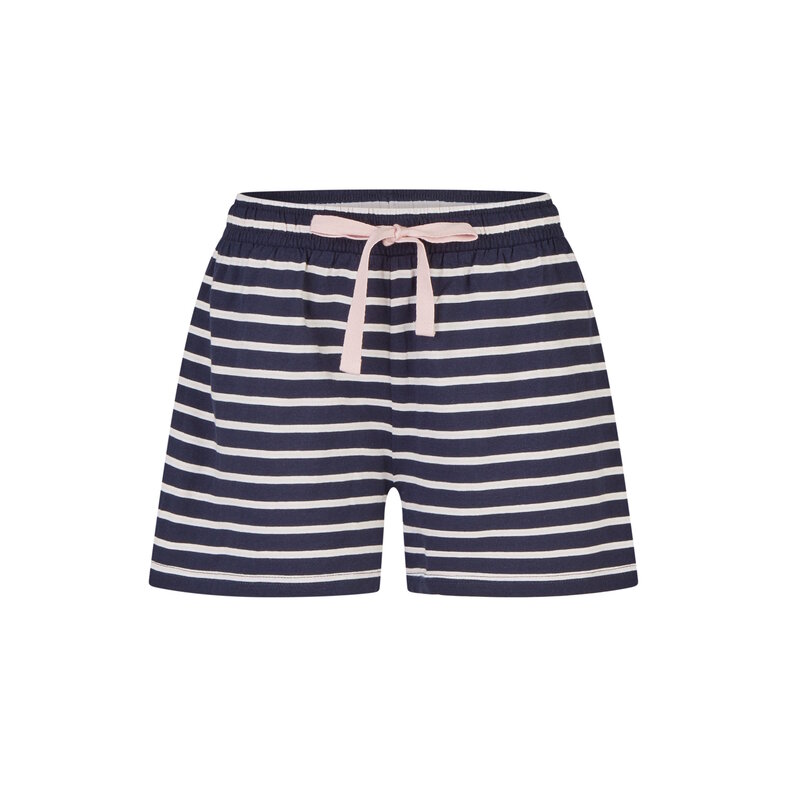By Louise By Louise Dames Korte Pyjama Set Shortama Roze/Donkerblauw