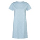 By Louise By Louise Dames Lang Nachthemd Korte Mouw Blauw Hartjes