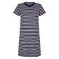 By Louise By Louise Dames Lang Nachthemd Korte Mouw Donkerblauw/Wit Gestreept