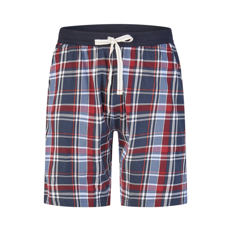 Phil & Co Phil & Co Men's Short Pants Short Pajama Set Blue/Red Checkered