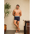 Happy Shorts Happy Shorts X Heren Wijde Boxershorts Bus Print Donkerblauw