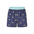 Happy Shorts Happy Shorts X Heren Wijde Boxershorts Bus Print Donkerblauw