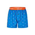 Happy Shorts Happy Shorts X Heren Wijde Boxershorts Fiets Print Blauw