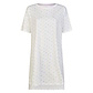 By Louise By Louise Dames Lang Nachthemd Korte Mouw Wit Hartjes Confetti