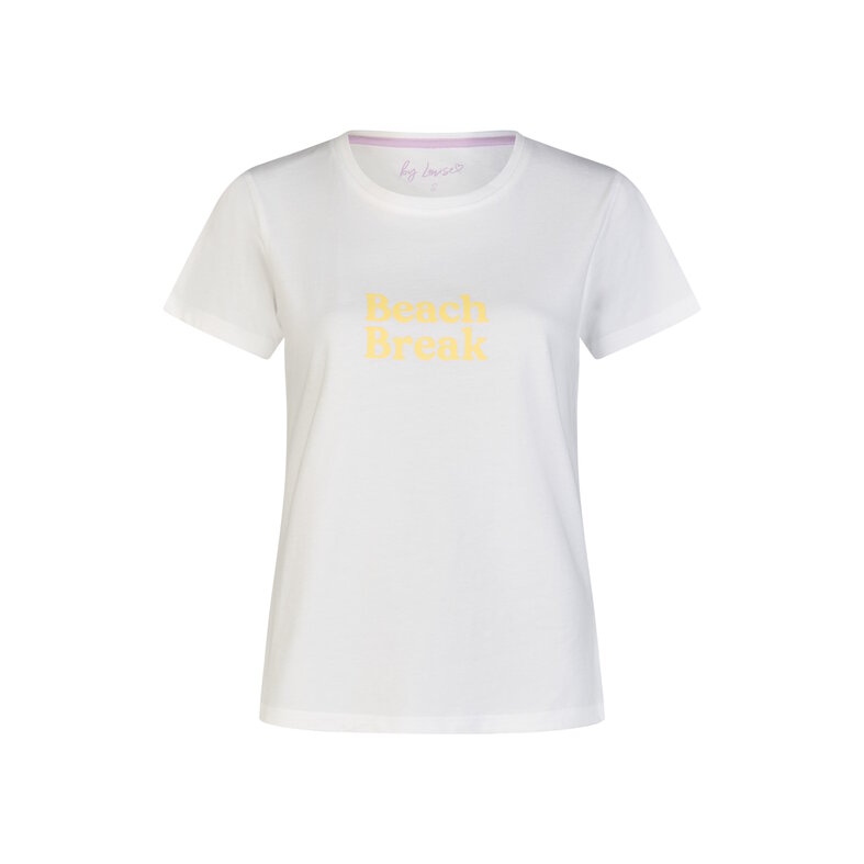 By Louise By Louise Dames Shortama Korte Pyjama Set Geprint Wit/Multi