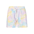By Louise By Louise Dames Shortama Korte Pyjama Set Geprint Wit/Multi