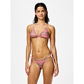 PIECES PIECES Dames Strik Brazilian Bikini Slip PCADA Roze Golven Print
