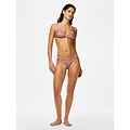 PIECES PIECES Dames Strik Brazilian Bikini Slip PCADA Roze Golven Print