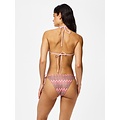 PIECES PIECES Dames Strik Brazilian Bikini Slip PCADA Roze Golven Print