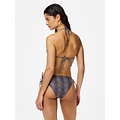 PIECES PIECES Dames Strik Bikini Slip PCBAOMI Zwart/Luipaard Print
