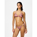 PIECES PIECES Ladies Bow Brazilian Bikini Slip PCADA Pink Waves Print