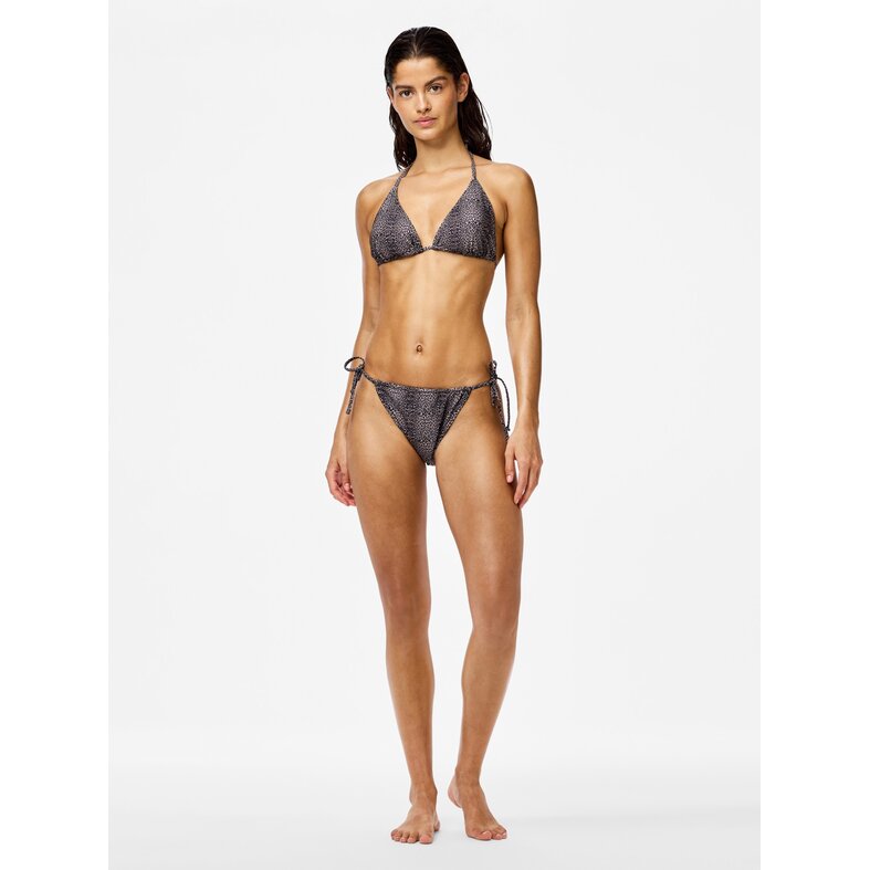 PIECES PIECES Dames Triangel Bikinitop PCBAOMI Zwart/Luipaard Print