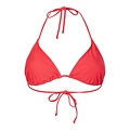 PIECES PIECES Ladies Triangle Bikini Top PCBAOMI Solid Red