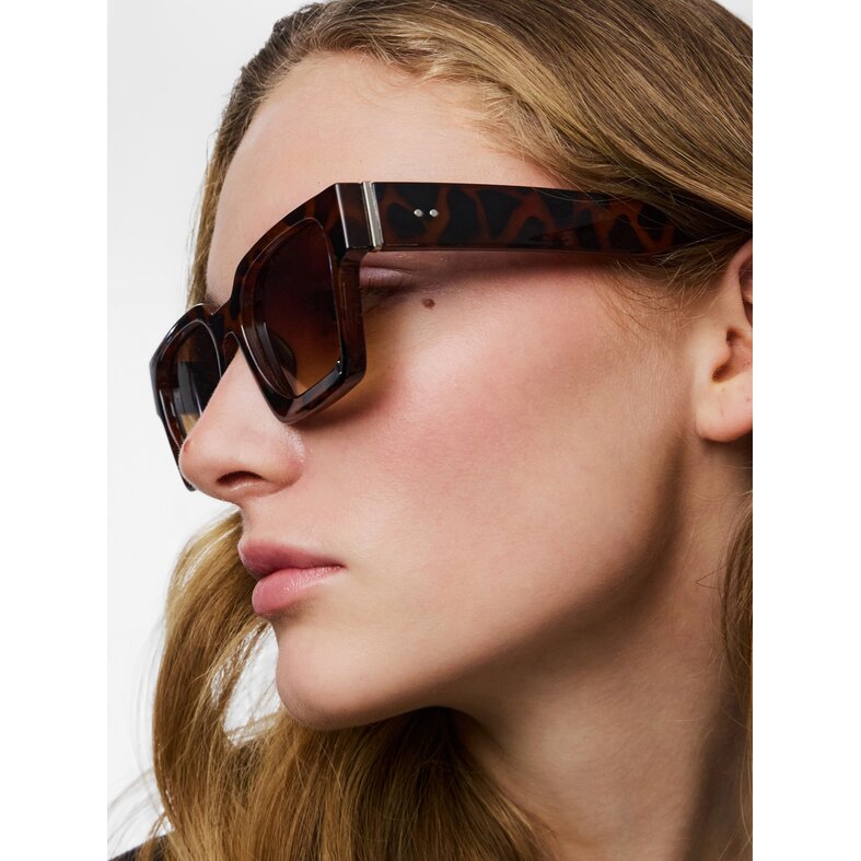 PIECES PIECES Dames Zonnebril PCKAREN Donkerbruin/Zwart