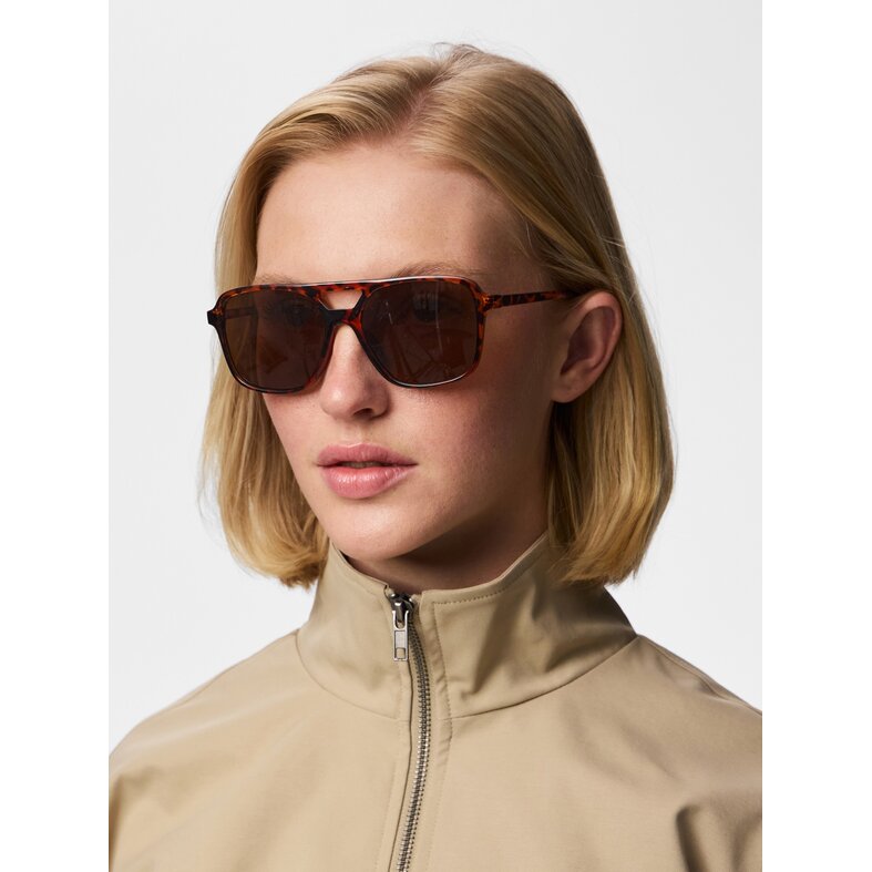 PIECES PIECES Dames Zonnebril PCKAREN Bruin/Zwart
