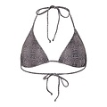 PIECES PIECES Dames Triangel Bikinitop PCBAOMI Zwart/Luipaard Print