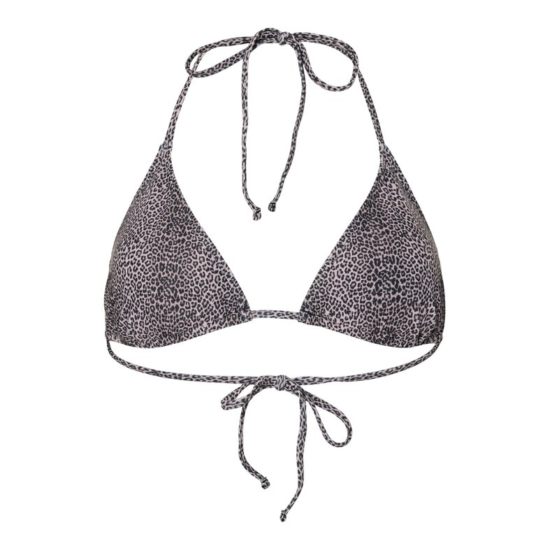 PIECES PIECES Dames Triangel Bikinitop PCBAOMI Zwart/Luipaard Print