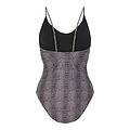 PIECES PIECES Ladies Swimsuit PCBAOMI Round Neck Black/Leopard Print