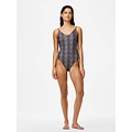 PIECES PIECES Ladies Swimsuit PCBAOMI Round Neck Black/Leopard Print