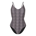 PIECES PIECES Ladies Swimsuit PCBAOMI Round Neck Black/Leopard Print
