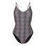 PIECES PIECES Ladies Swimsuit PCBAOMI Round Neck Black/Leopard Print