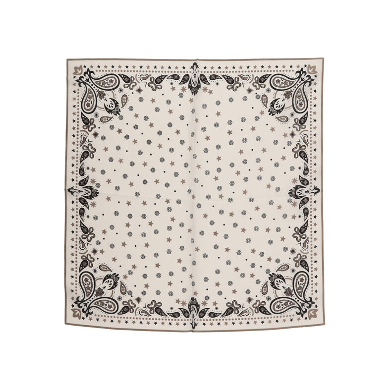 Sarlini Sarlini Ladies Bandana Neck Scarf Thin Taupe