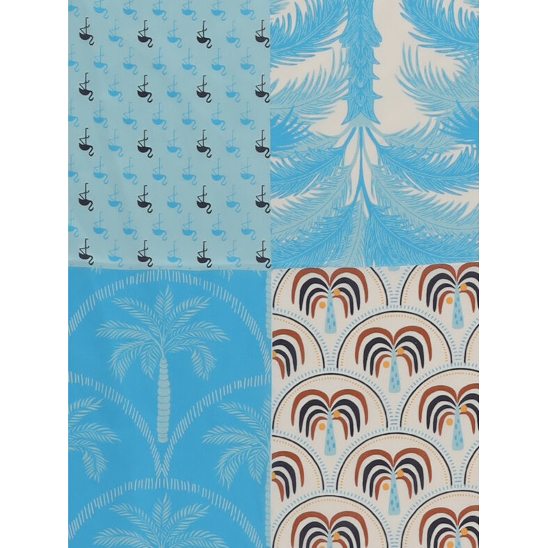 Sarlini Sarlini Ladies Bandana Neck Scarf Thin Blue