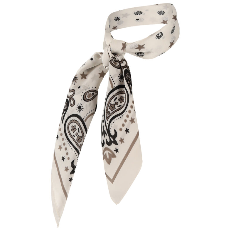 Sarlini Sarlini Ladies Bandana Neck Scarf Thin Taupe